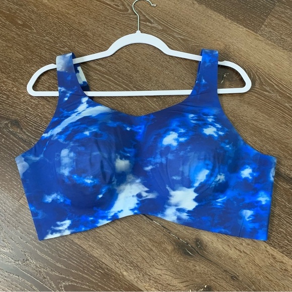 Knix Womens catalyst Bra blue white tie dye 8+ - Picture 1 of 7